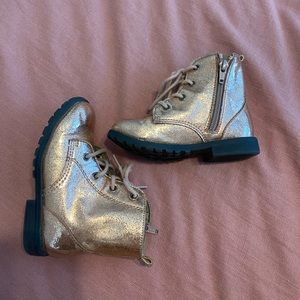 Rose Gold combat boots